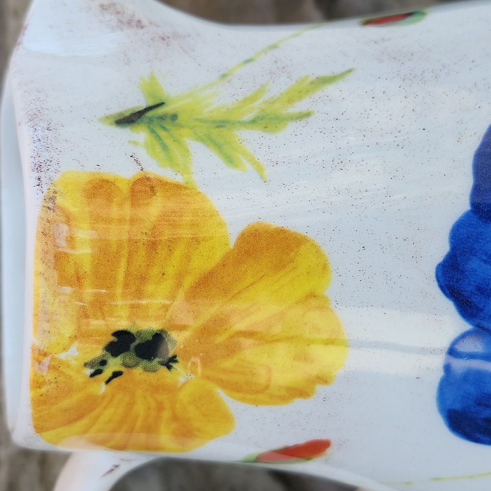 GTB HOME ITALIAN 72 OUNCE FLORAL POPPY PITCHER - Picture 8 of 11